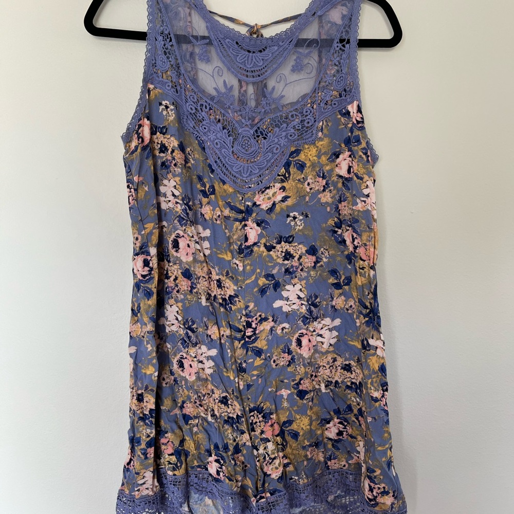 Floral high neck romper
